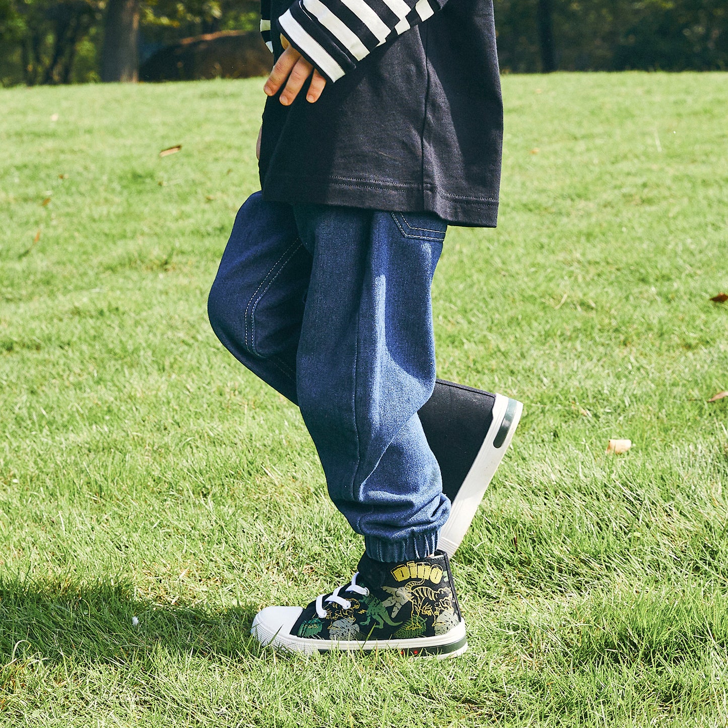 green dinosaur high top sneakers