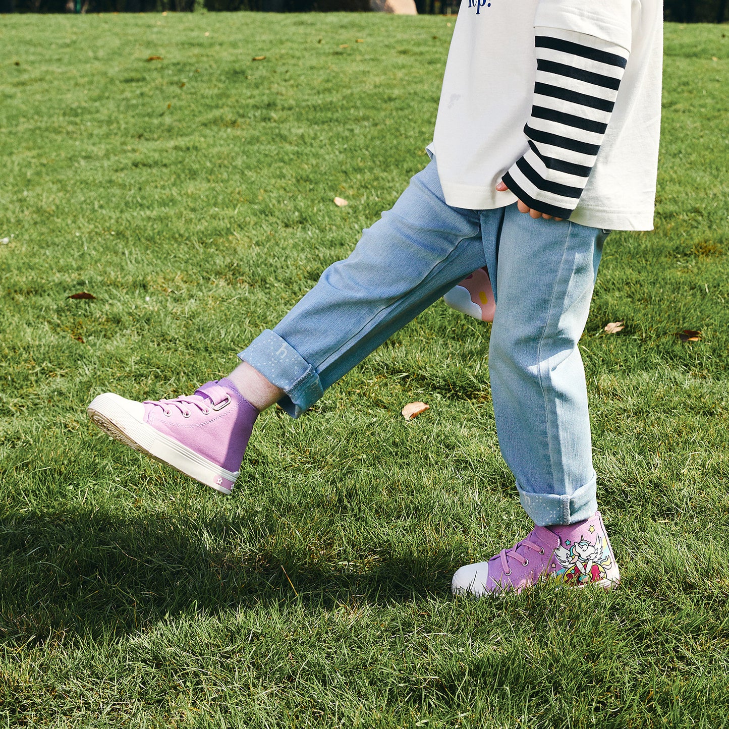 velcro pink donut unicorn light up high top canvas sneakers