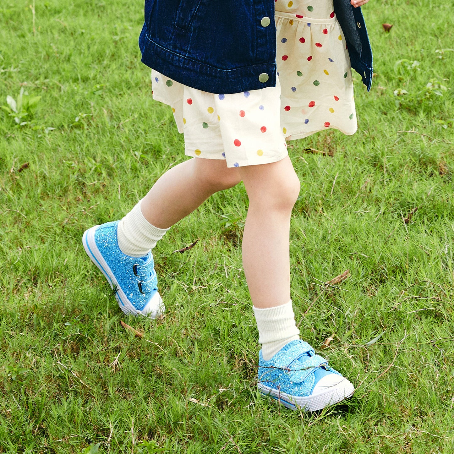 blue greet dual straps sneakers
