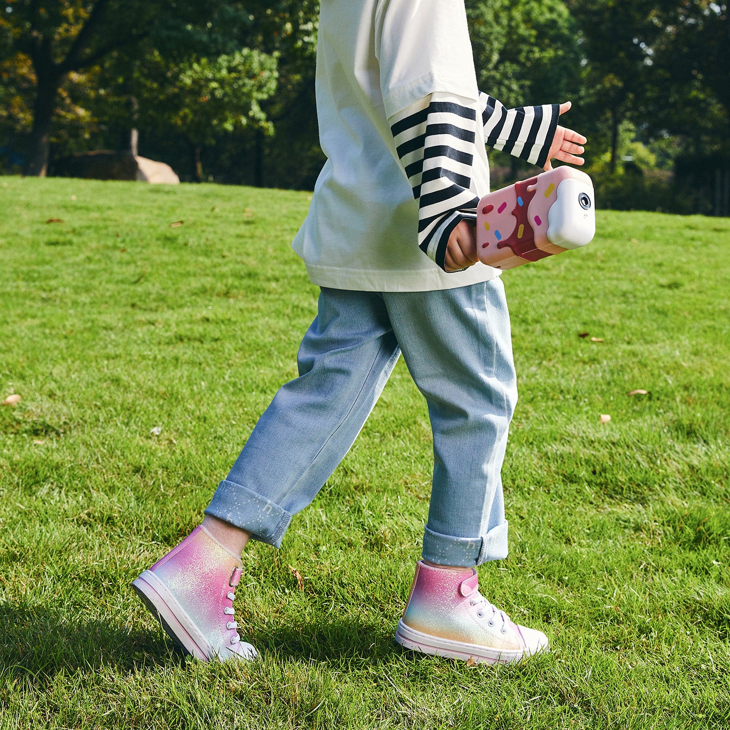 pink gradient top up sneakers