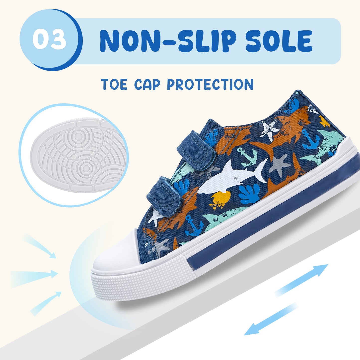 boys girls sneakers broken shark light up canvas shoes