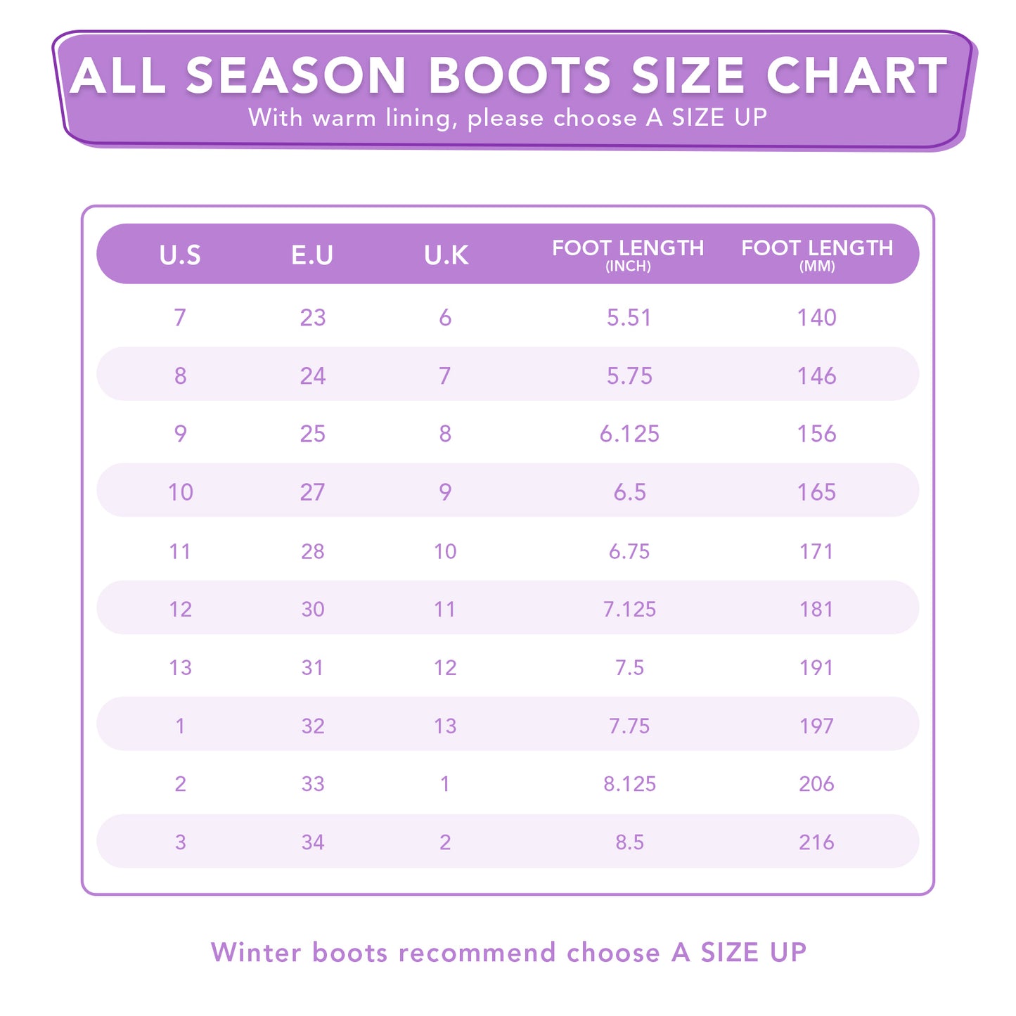 kid toddler warm rain boots purple vermicelli