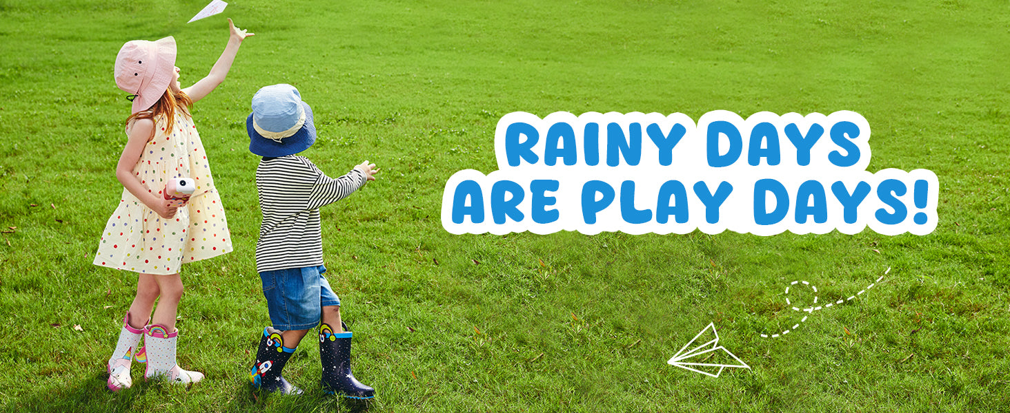 Toddler Kids Rubber Rain Boots