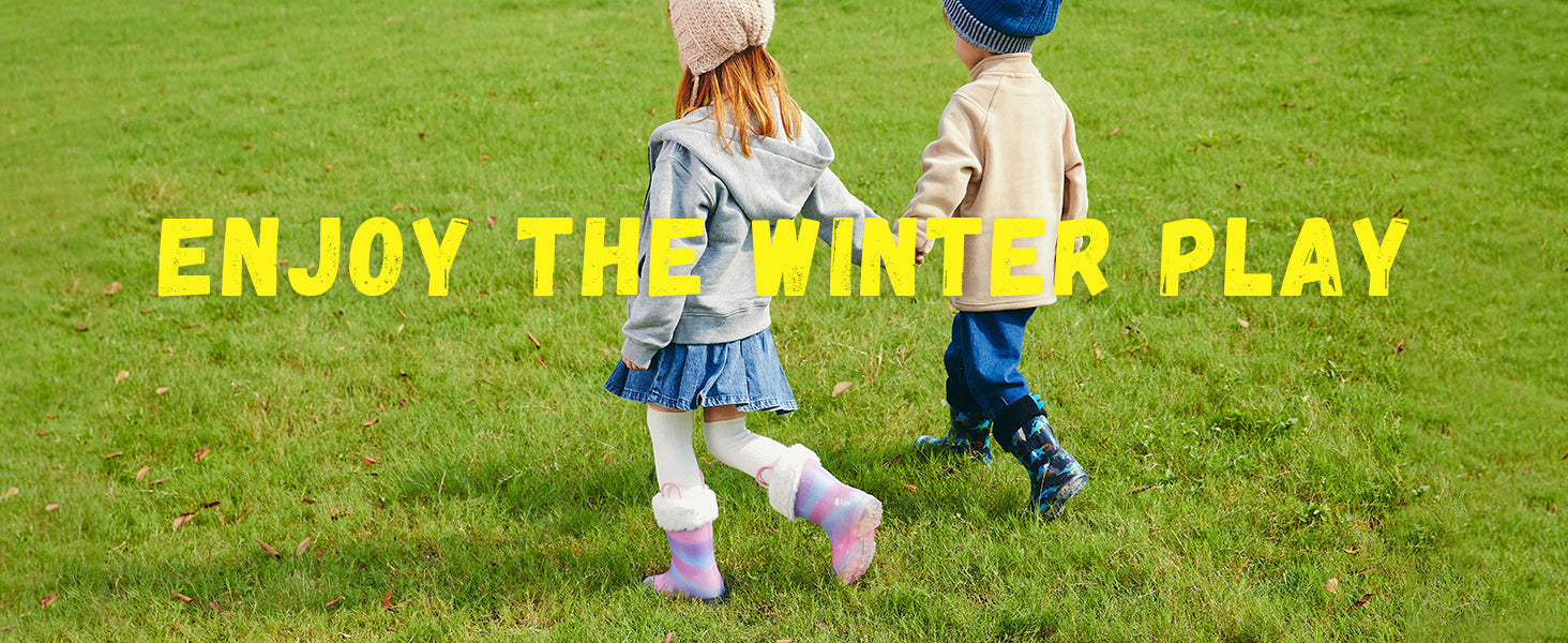 Light Up Kids Rain Boots with Handles