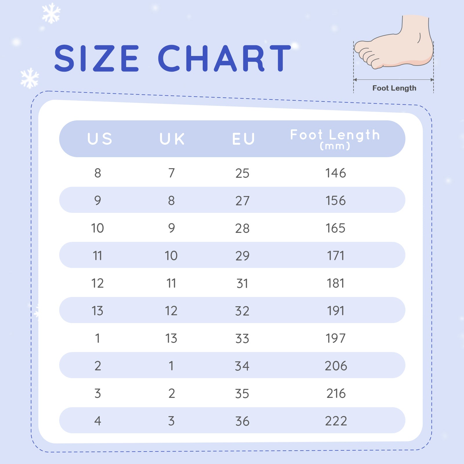 Toddler Boy Navy Winter Snow Boots - FUNCOO