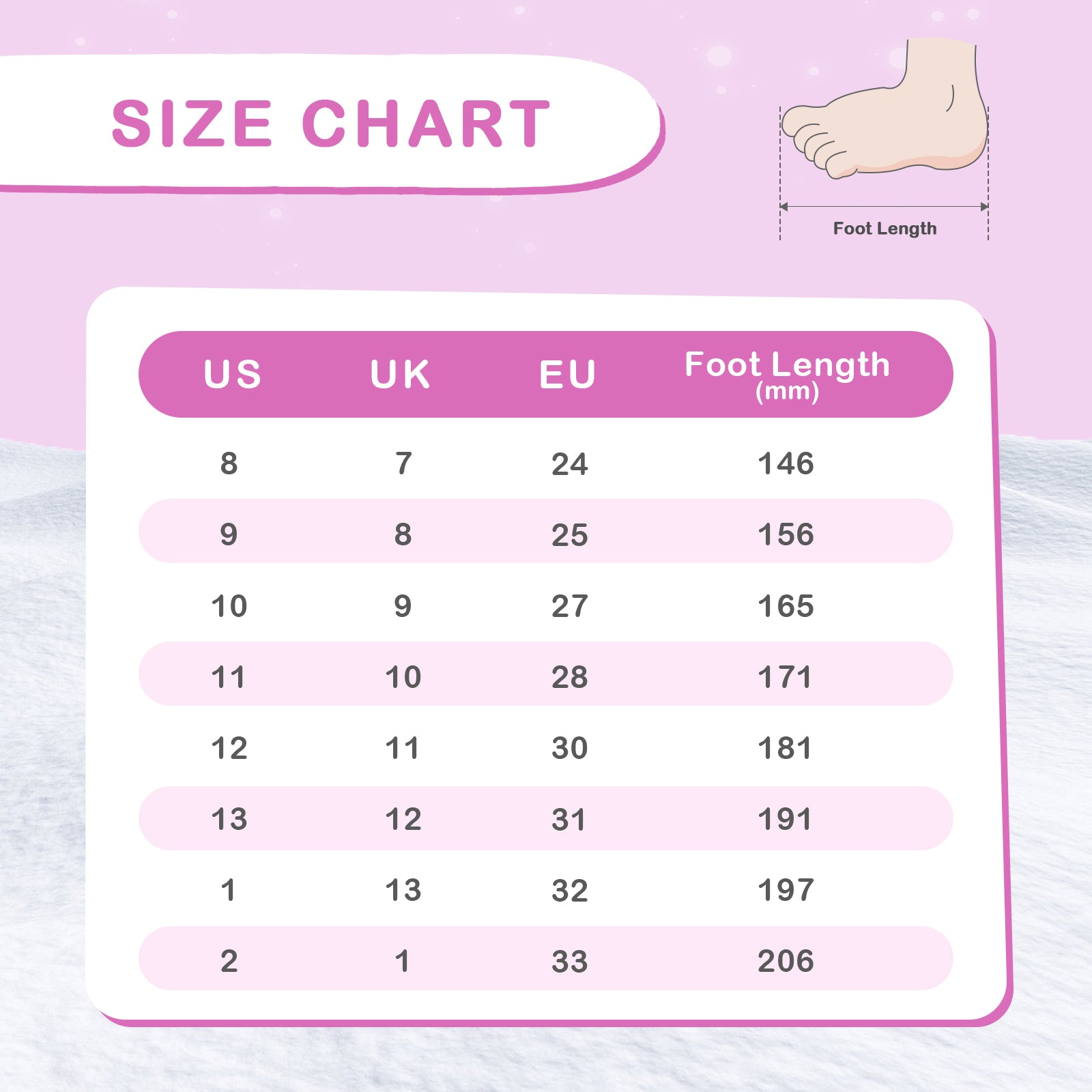 Toddler Girls Star Winter Snow Boots - FUNCOO