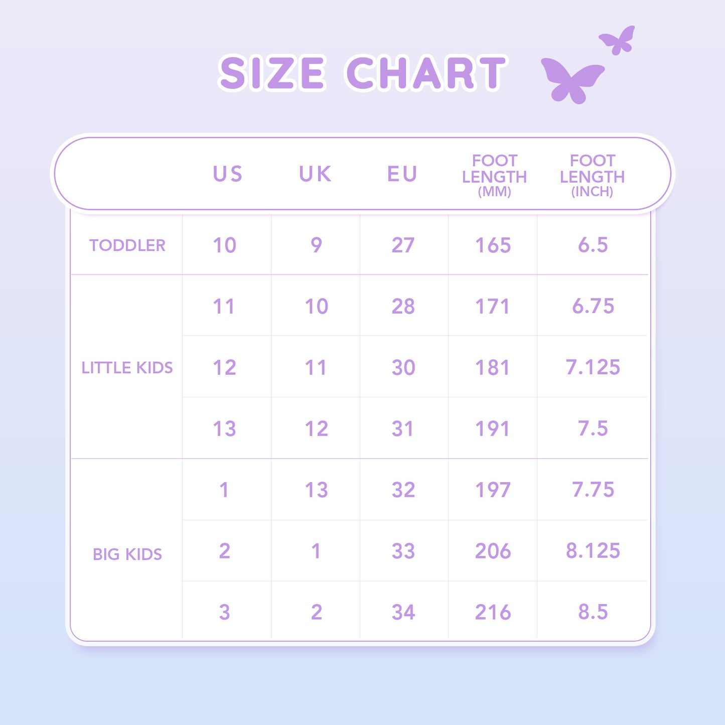 girls sneakers kids lightweight running shoes butterfly with a gradient of purple, pink, yellow, and green.