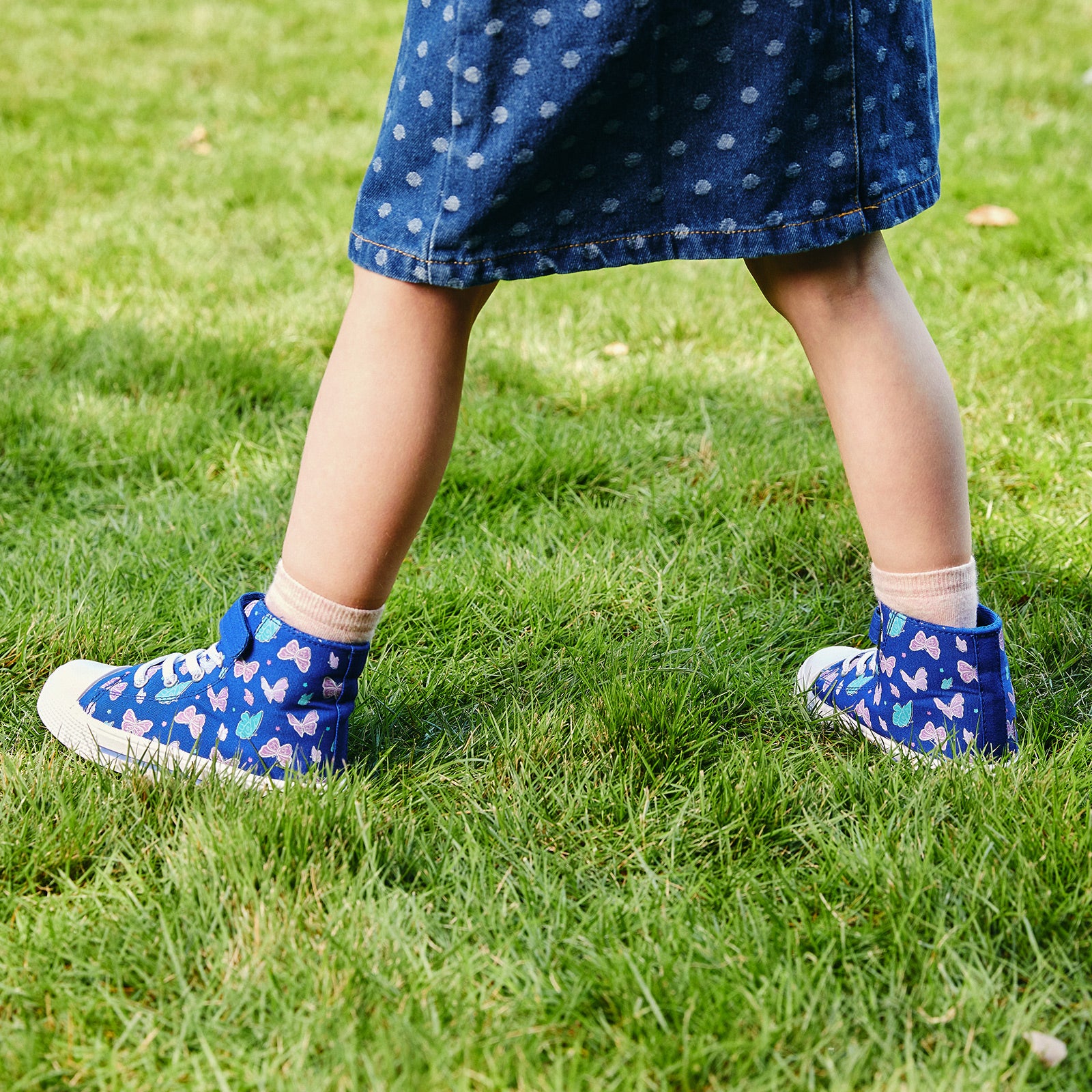 Kids Toddler Tricolor Butterfly Eggs Boys High Top Canvas