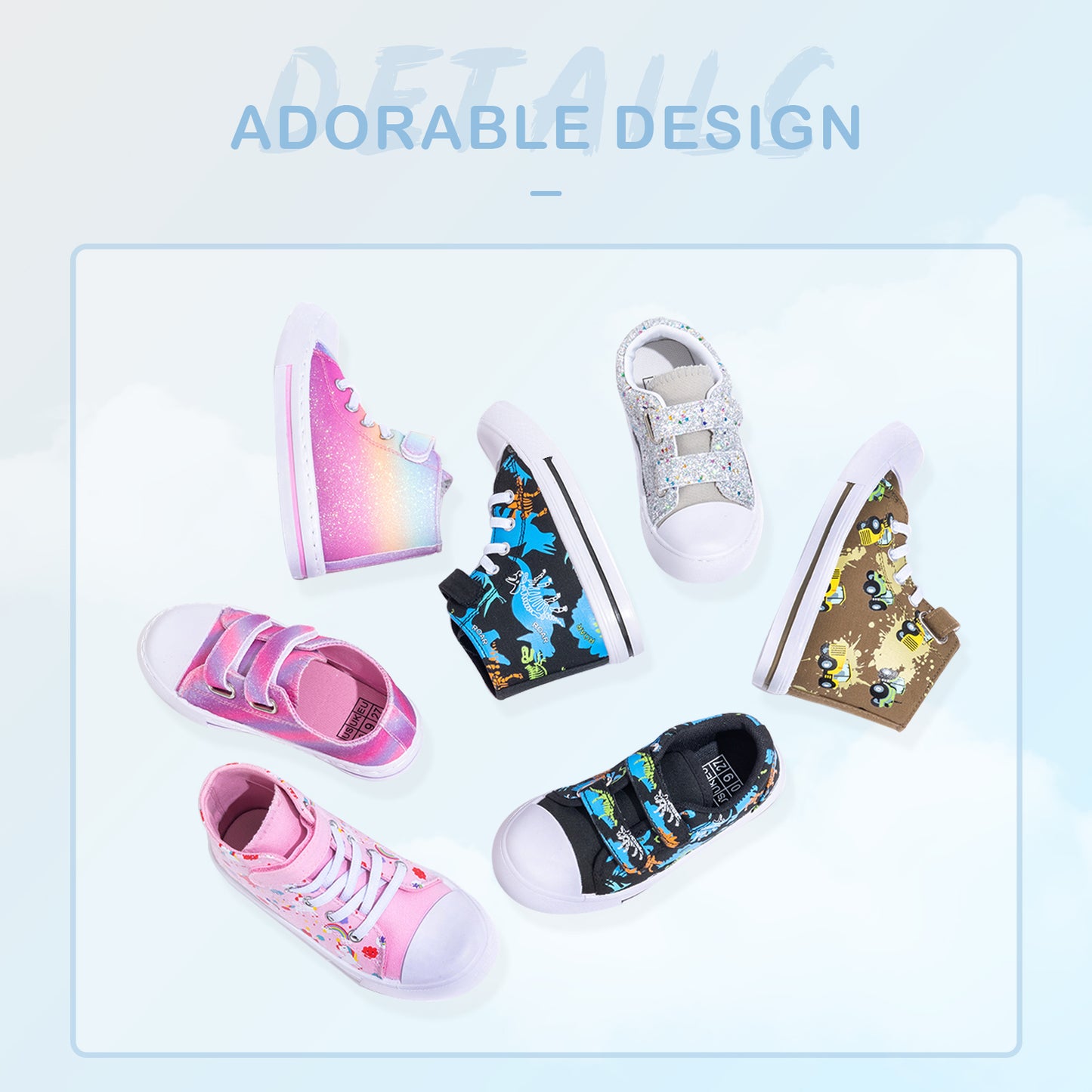 silver glitters dual straps sneakers