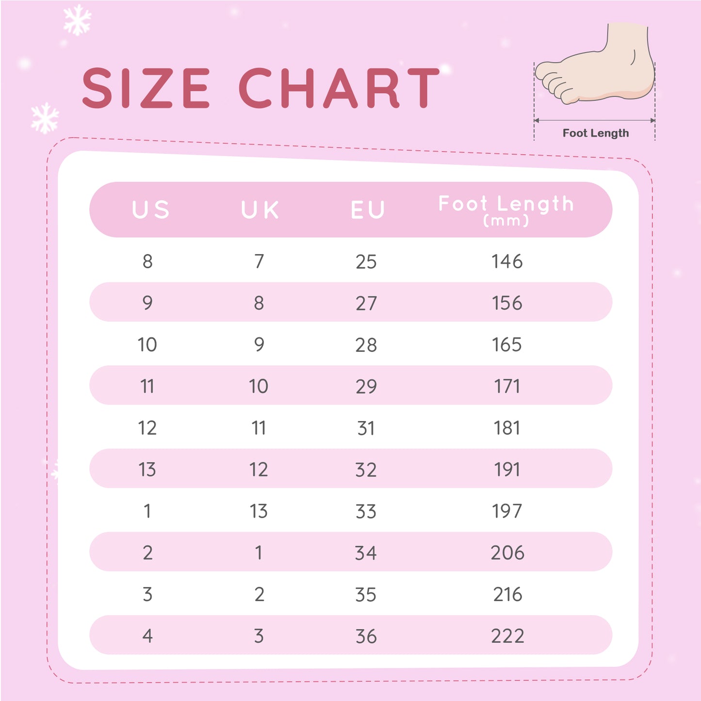 toddler girls laser heart winter snow boots - funcoo