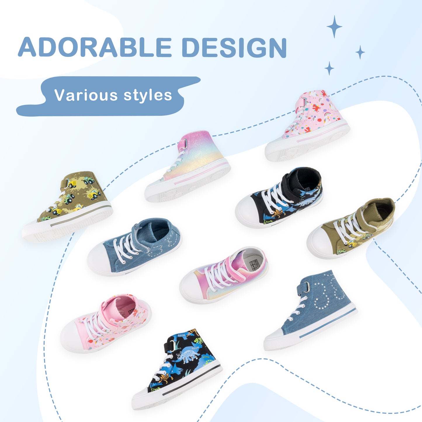 denim sequins top up sneakers