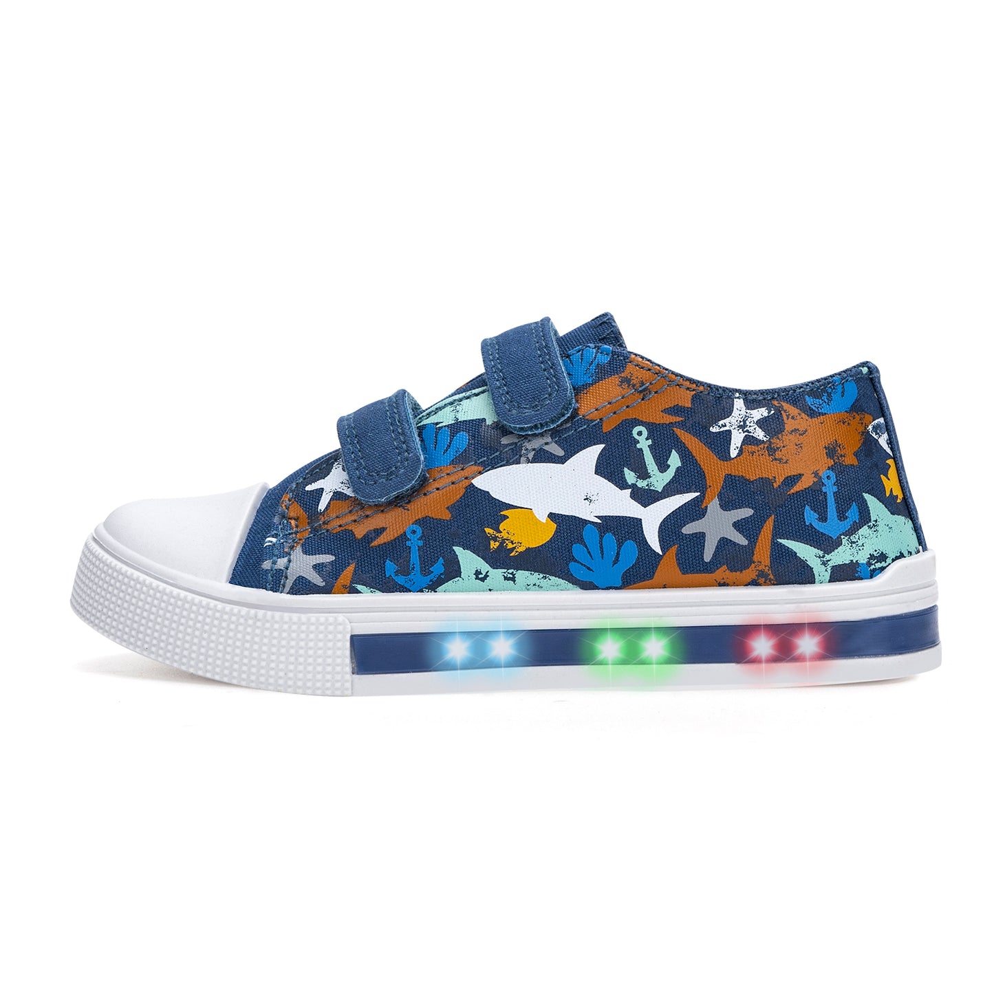 adjustable strap sneaker with patterns