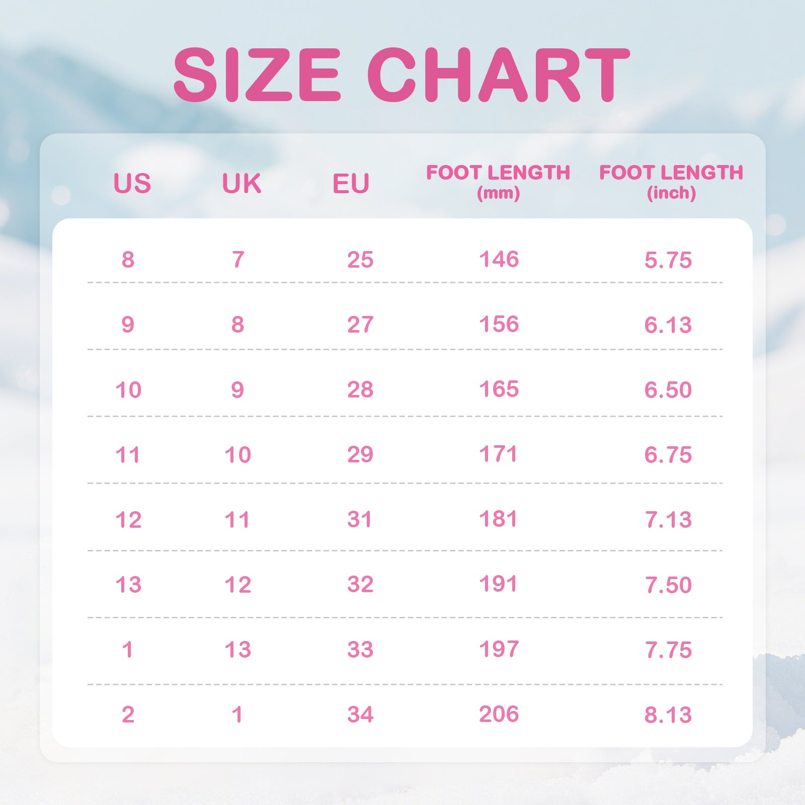 Toddler Girl Pink Unicorn Winter Snow Boots - FUNCOO