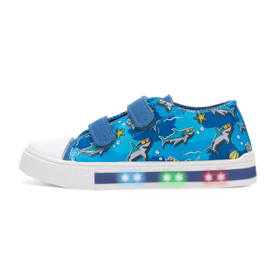 Boys Light Up Dual Straps Kids Sneakers