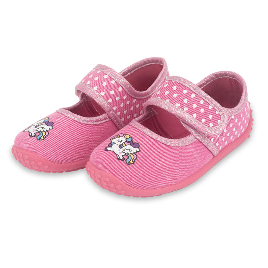 Toddler Girls House Slippers, Kids Non-Slip Lightweight Indoor Outdoor Shoes Pink Unicorn