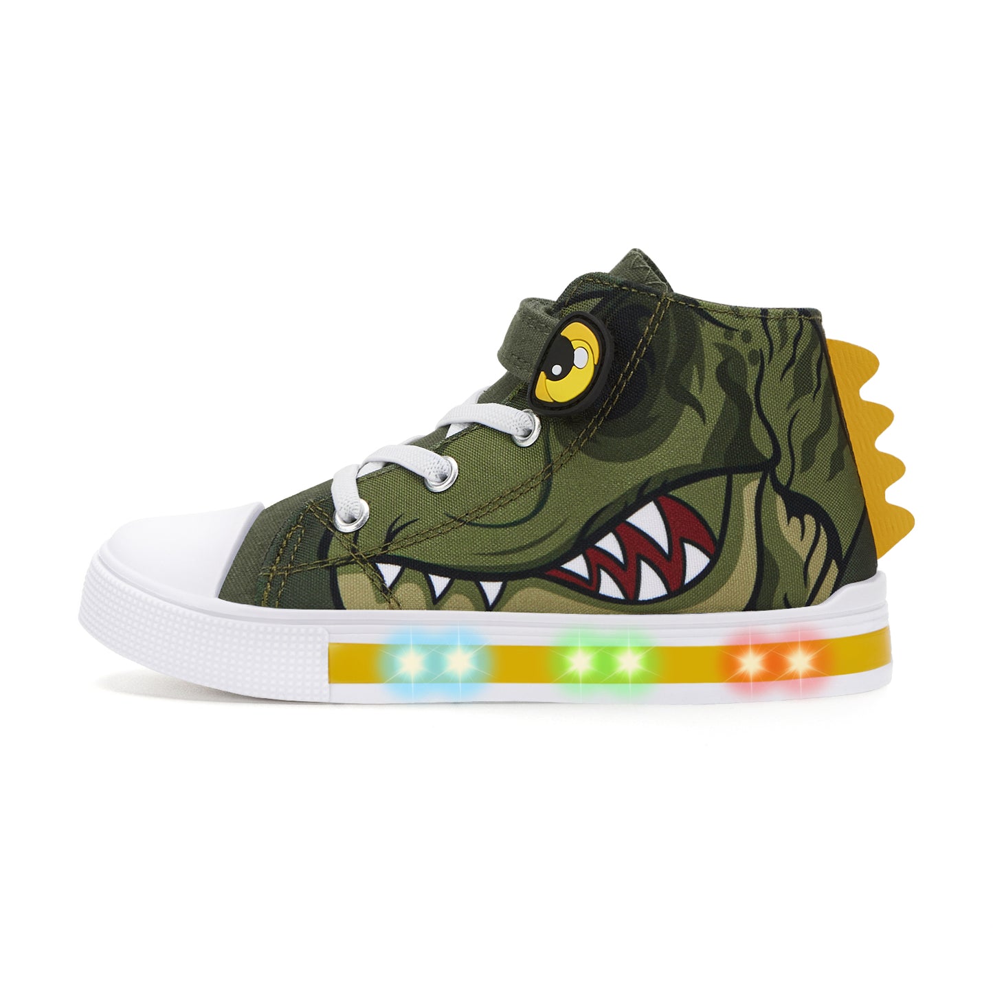 euxterpa boys light up high top canvas sneakers - funcoo