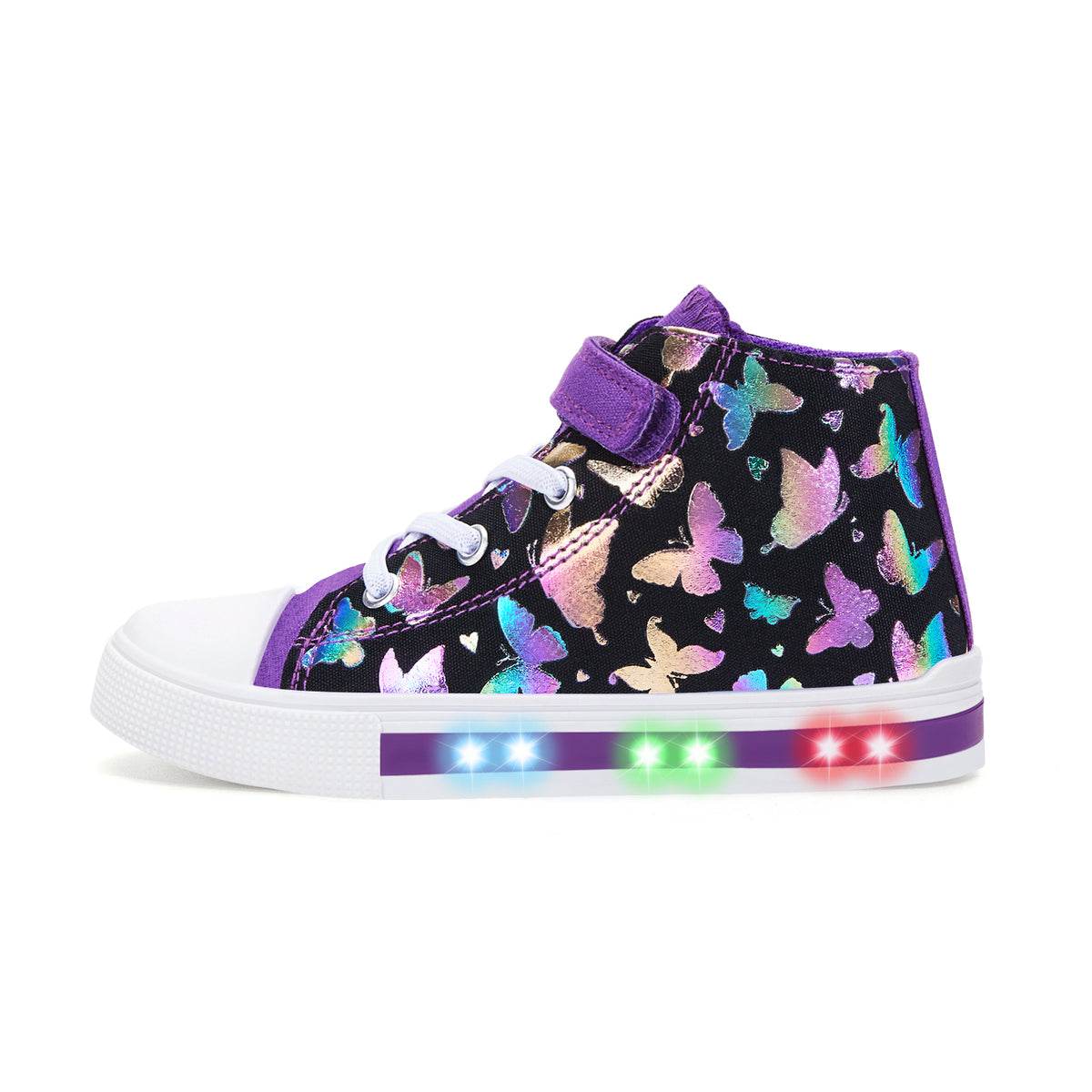 euxterpa girls light up high top canvas sneakers