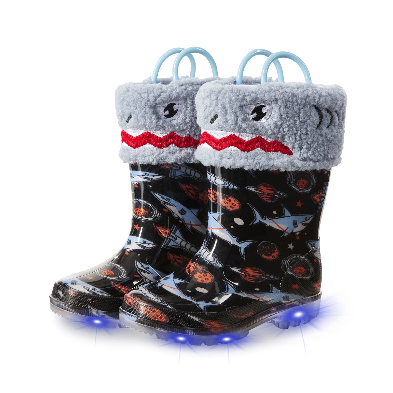 Light Up Warm Kids Rain Boots - FUNCOO