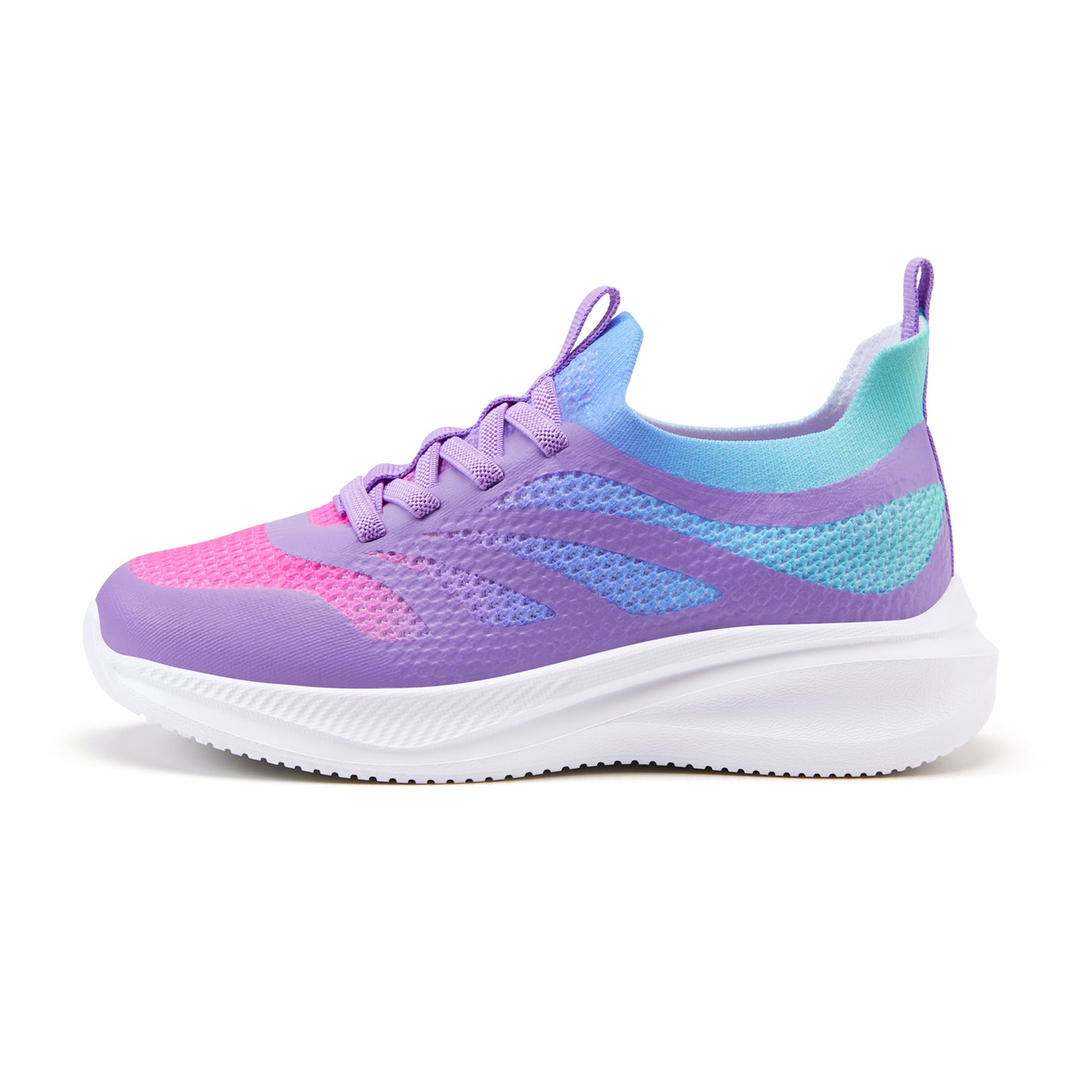 boys girls shoes unisex kids slip on school sneakers pink-purple-blue gradient