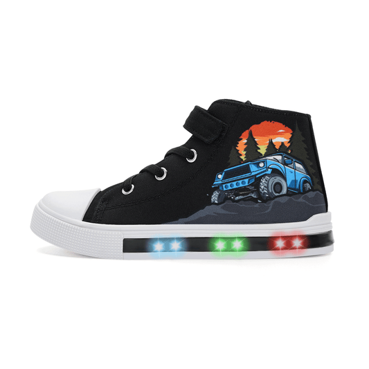 Black Jeep Light Up High Top Sneakers