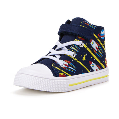 High Top Kids yellow bar rocket Sneakers