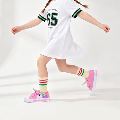 Light Up Dual Straps Canvas Shoes - FUNCOO
