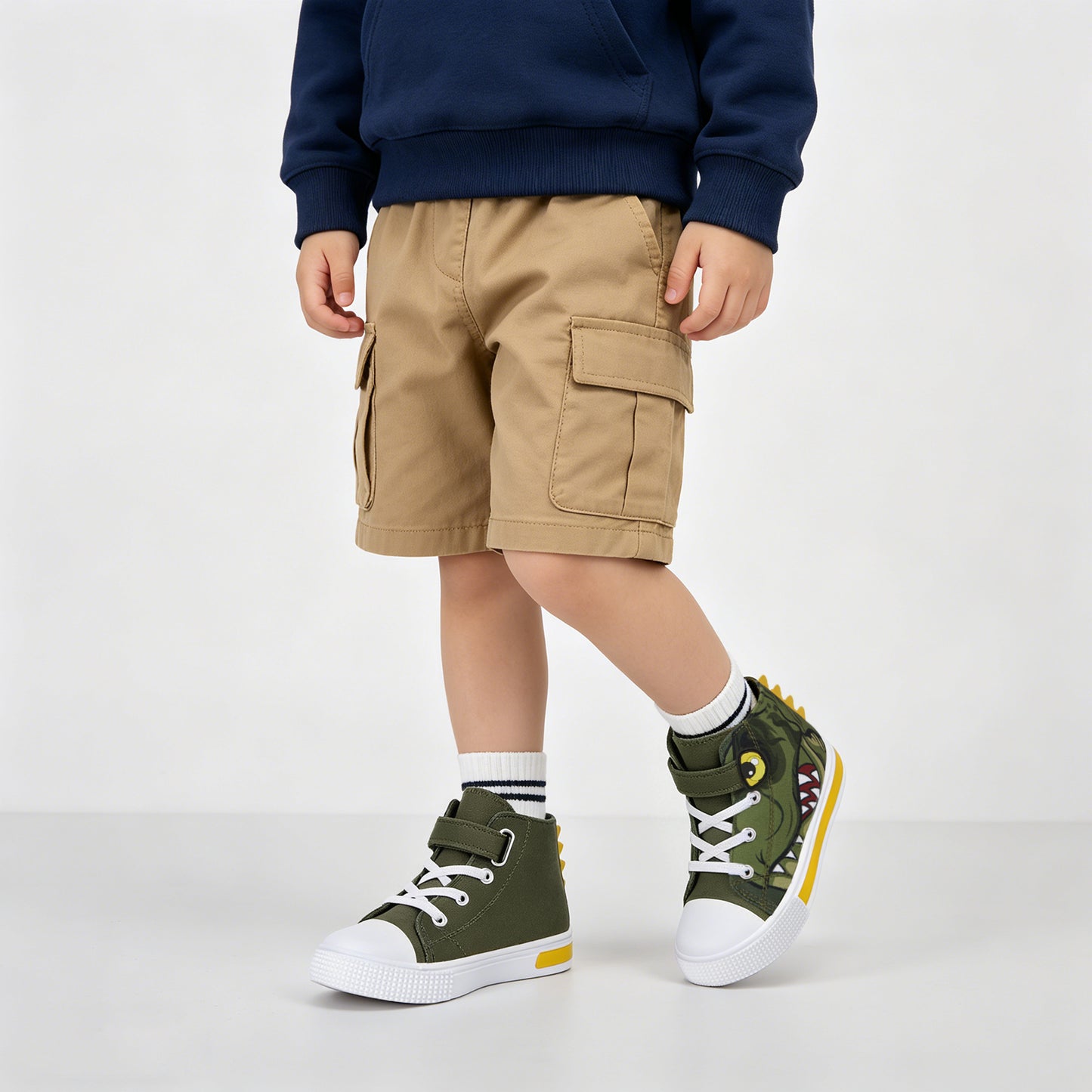 euxterpa boys light up high top canvas sneakers - funcoo