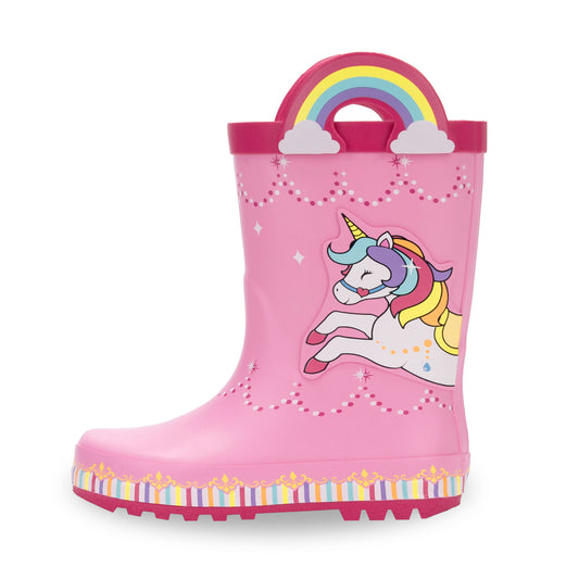 Amusement Park Toddler Kids Unicorn Rubber Rain Boots