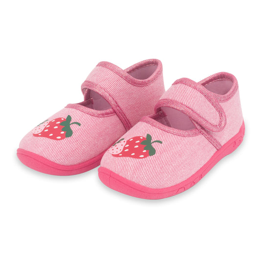 Toddler Girls House Slippers, Kids Non-Slip Lightweight Indoor Outdoor Shoes Strawberry