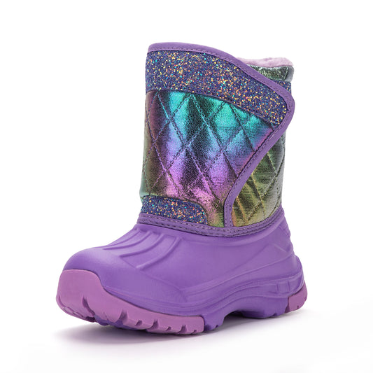 Toddler Girl Purple Winter Snow Boots - FUNCOO