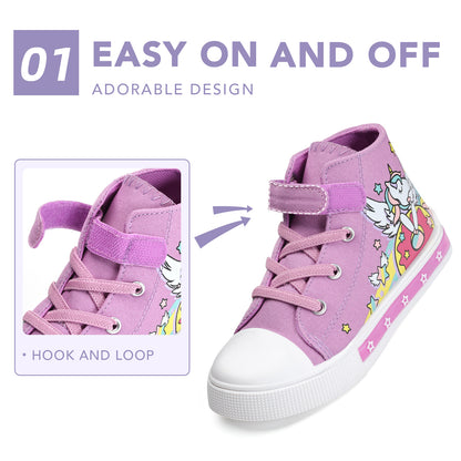 Toddler Kids Light Up High Top Sneakers - FUNCOO