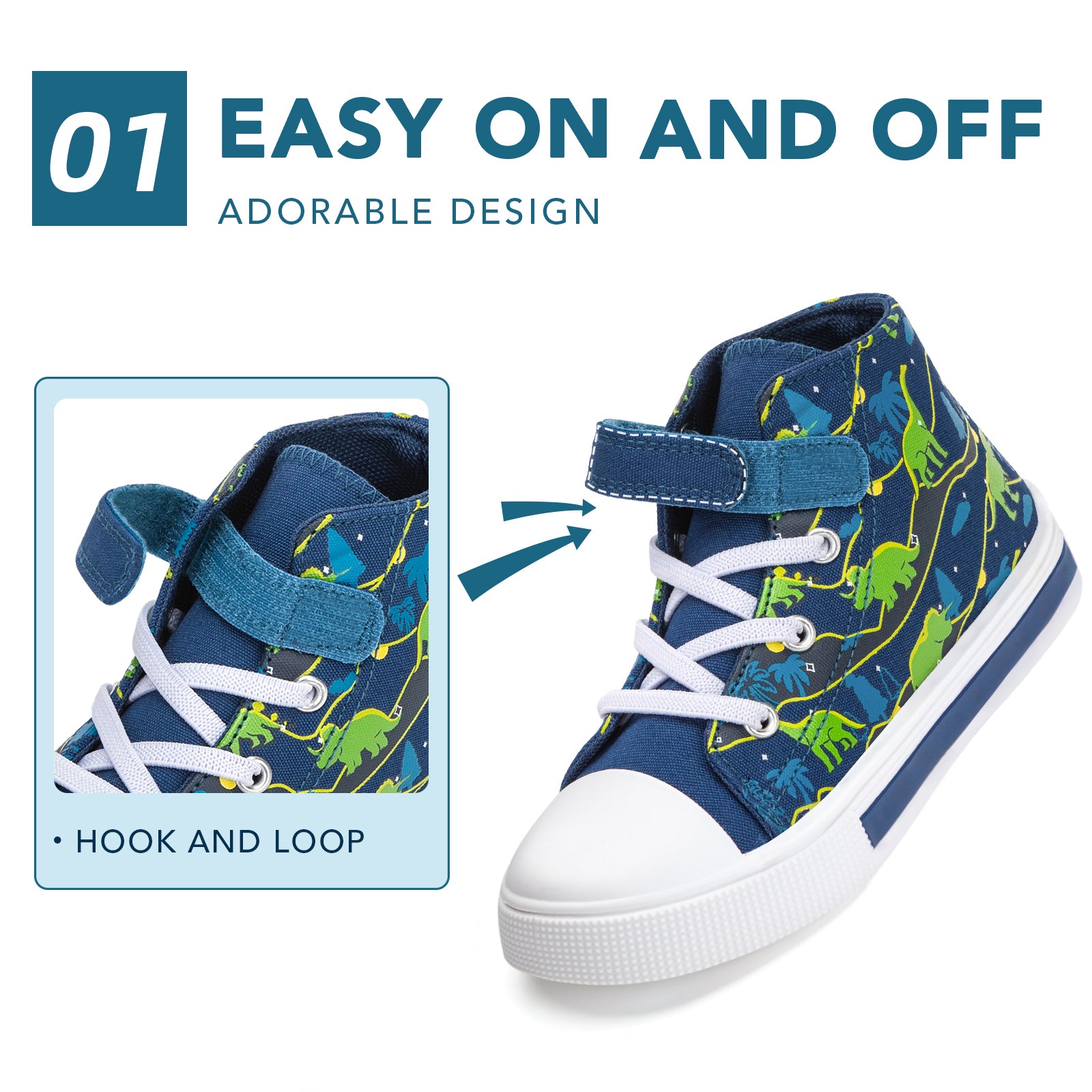 Light Up Kids High Top Fashion Sneakes - FUNCOO