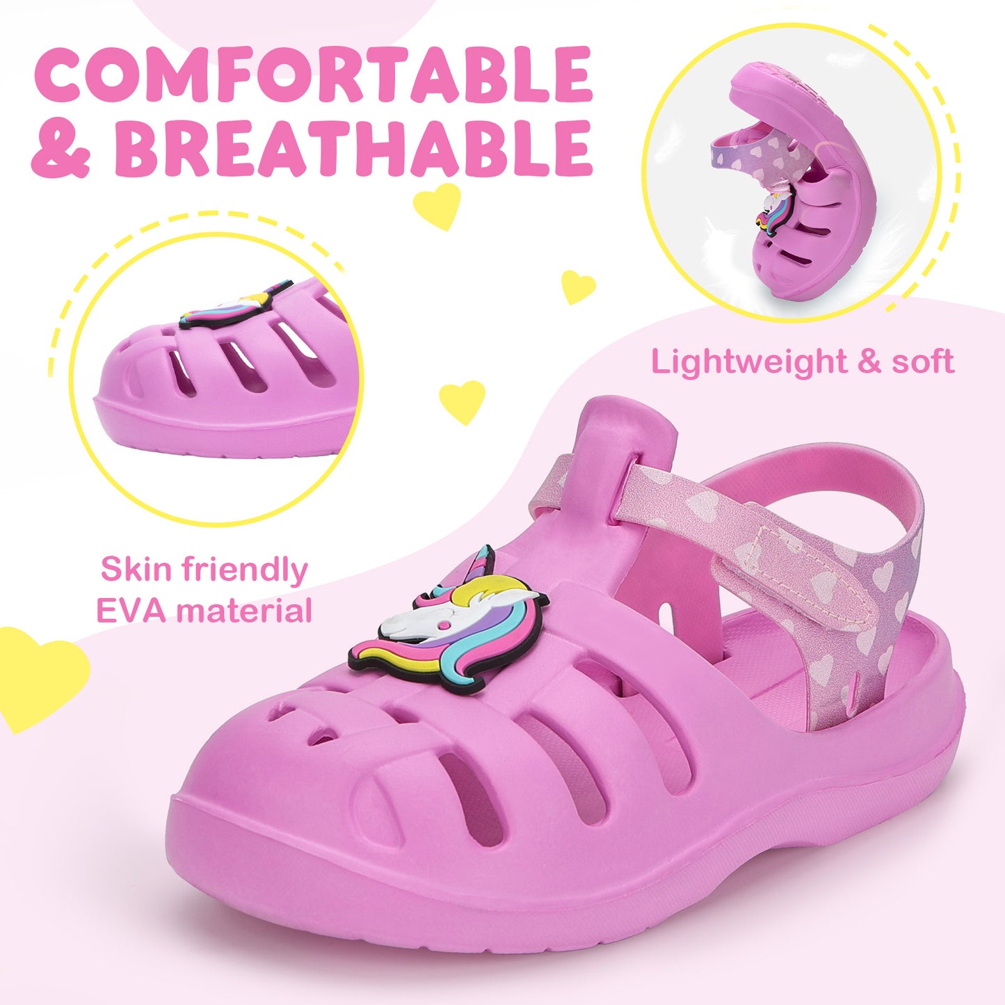 kids pink smiling unicorn roman sandals - happy face gladiator beach shoes - funcoo