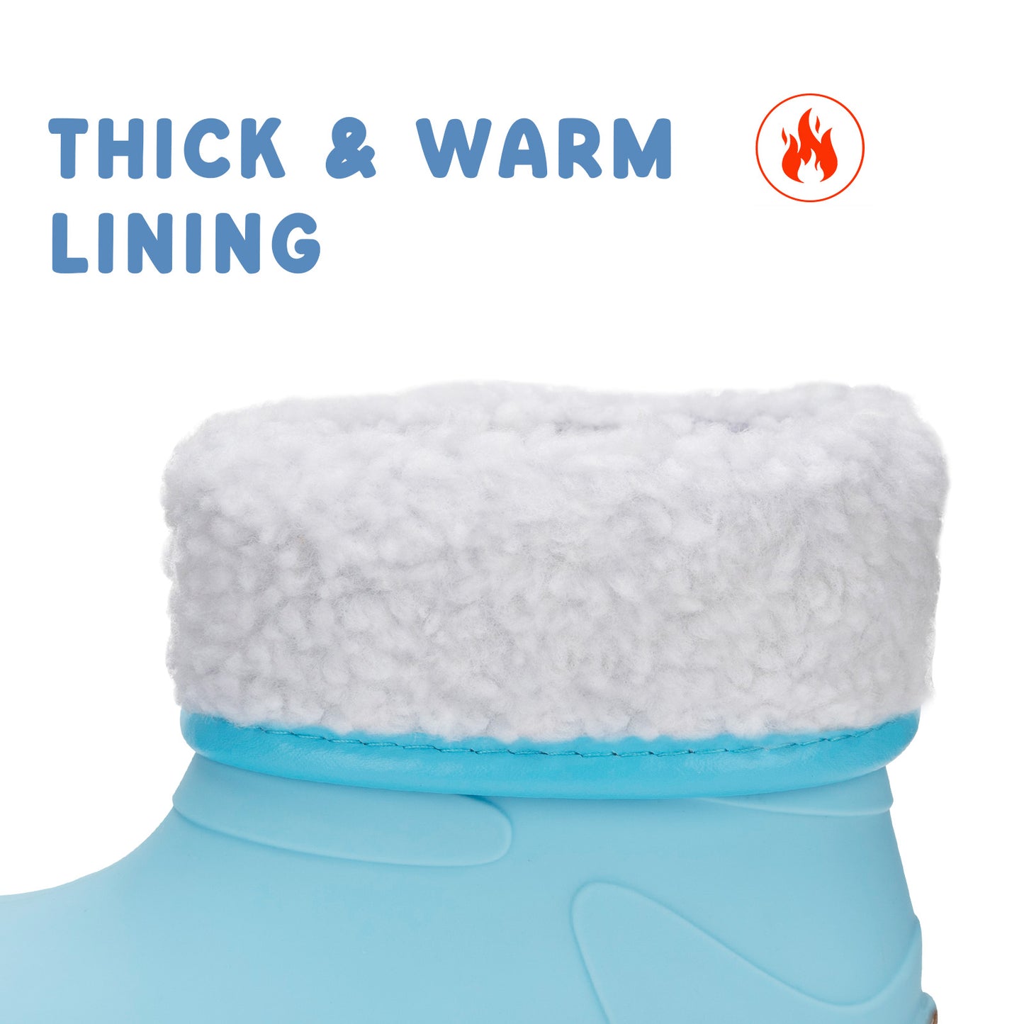 toddler kids light blue winter rain boots