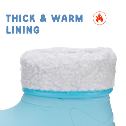 Toddler Kids Light Blue Winter Rain Boots