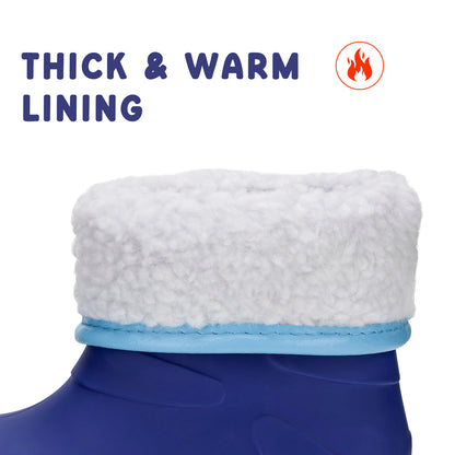 Toddler Kids Navy Winter Rain Boots