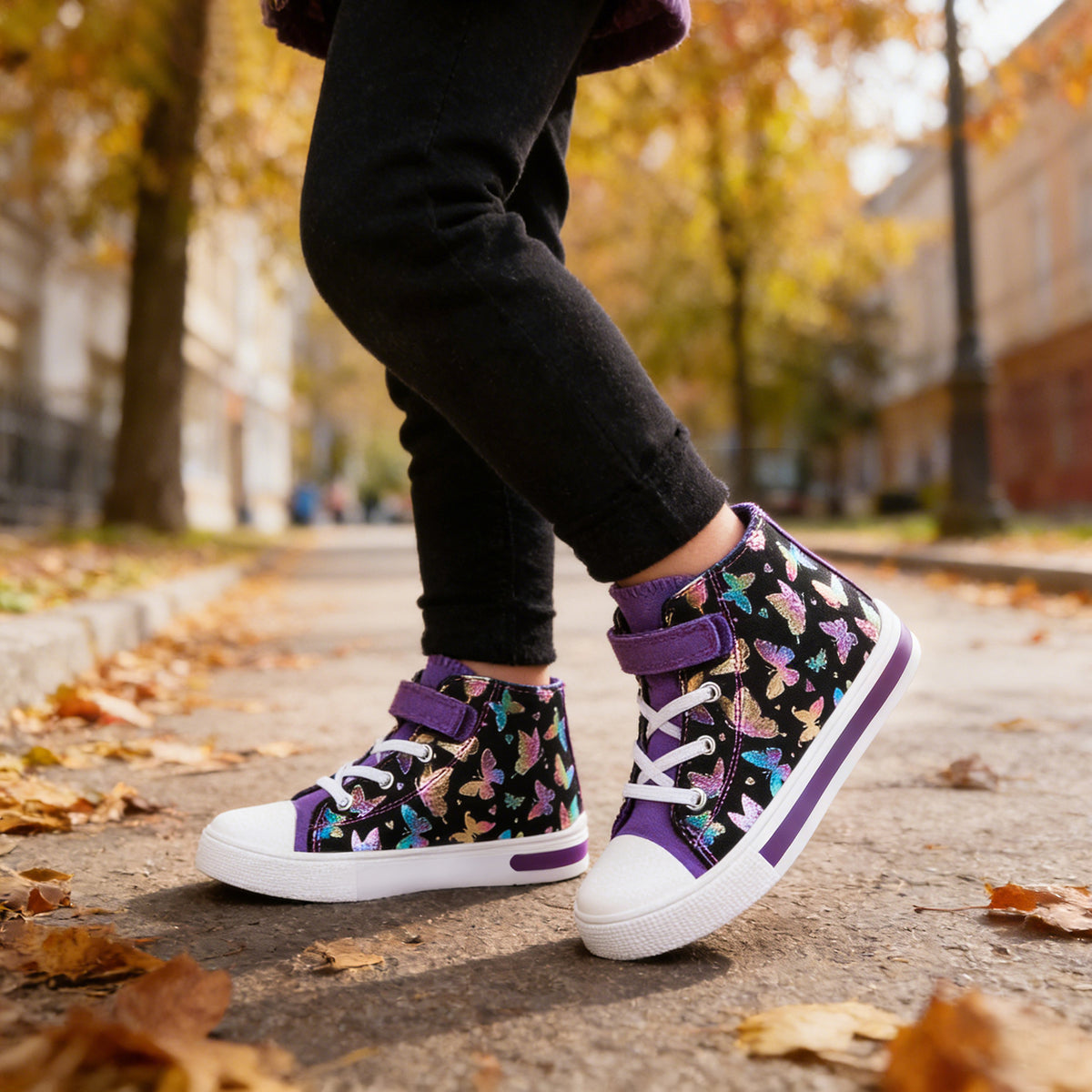 euxterpa girls light up high top canvas sneakers