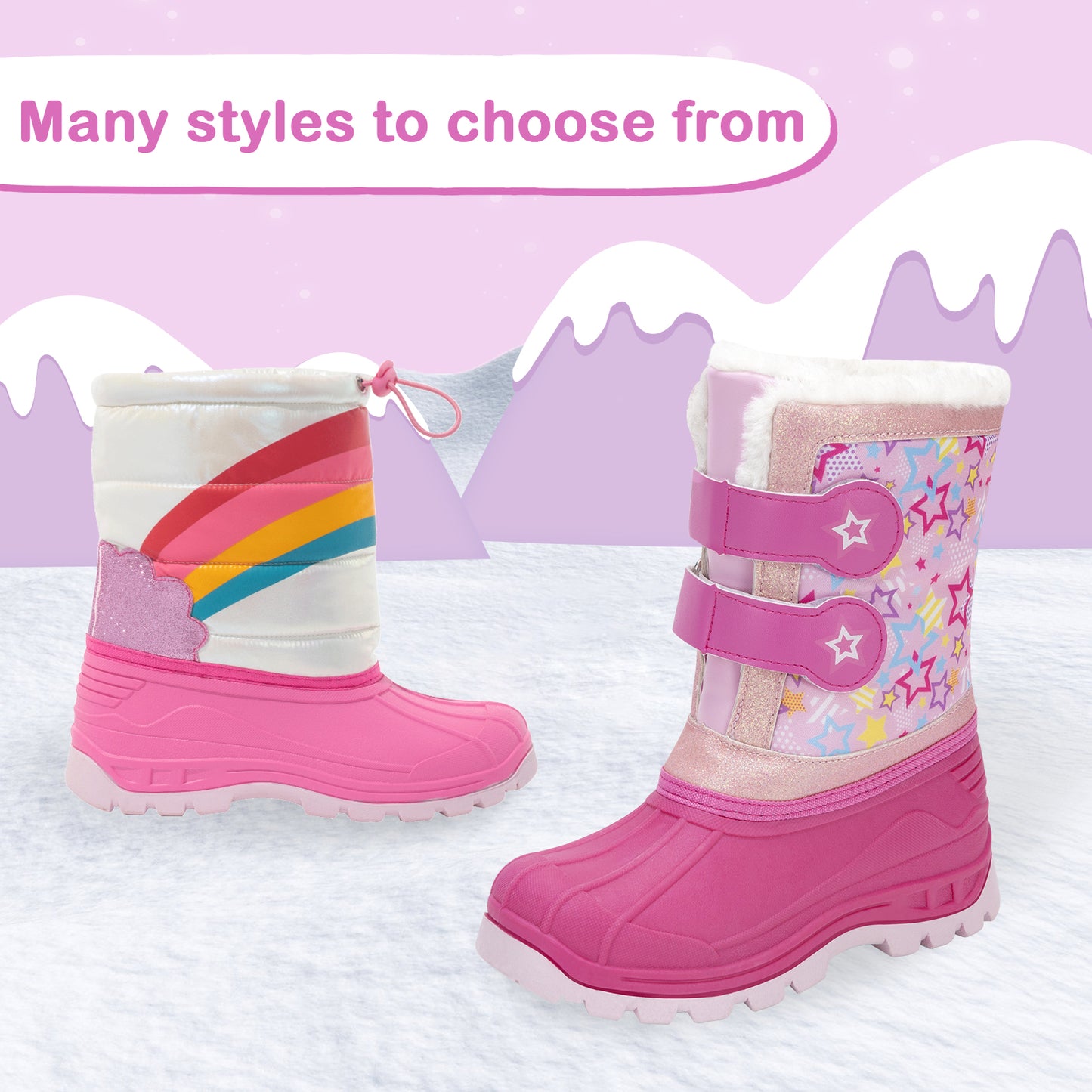 toddler girls star winter snow boots