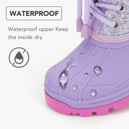 Toddler Girls Purple Winter Snow Boots