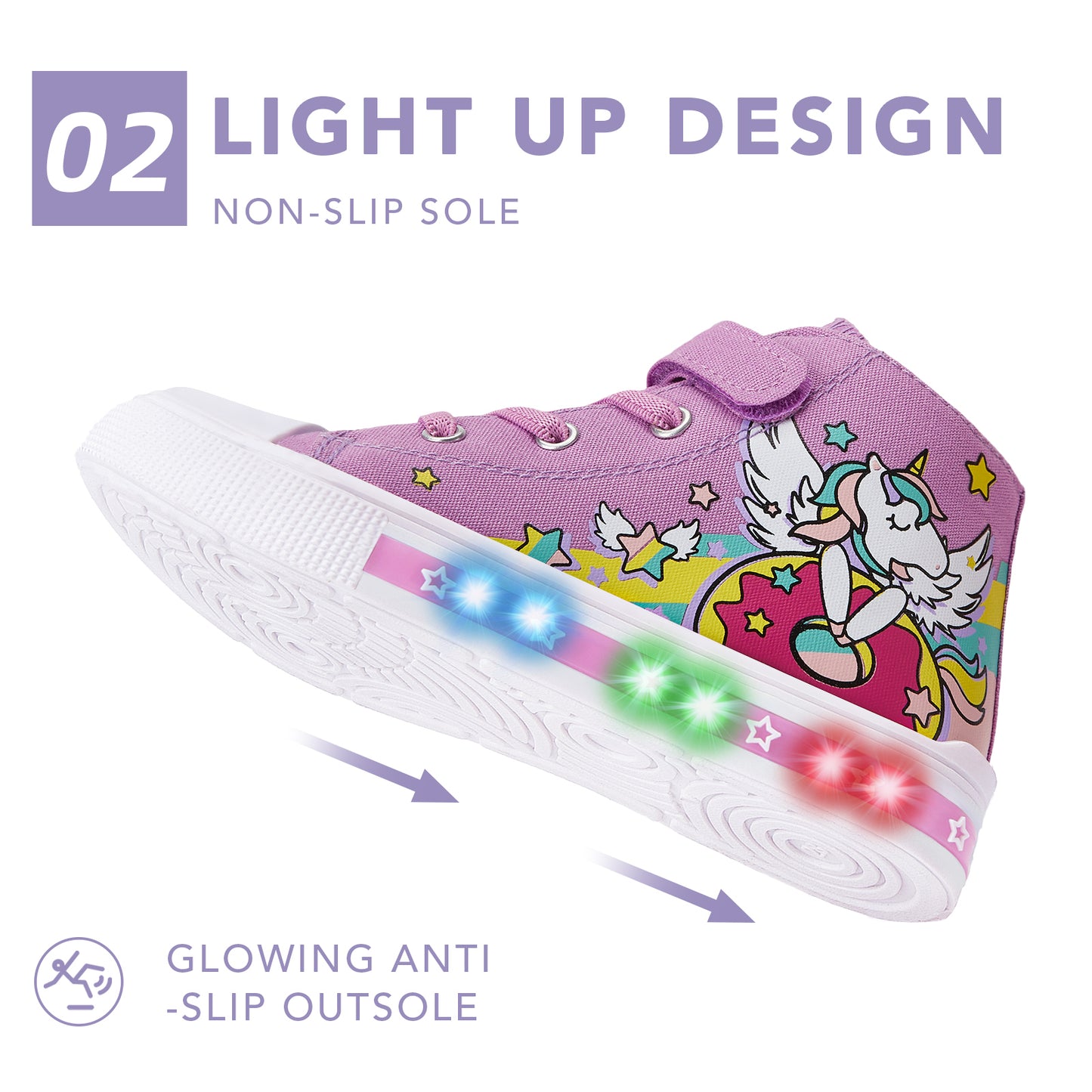 toddler kids light up high top sneakers - funcoo