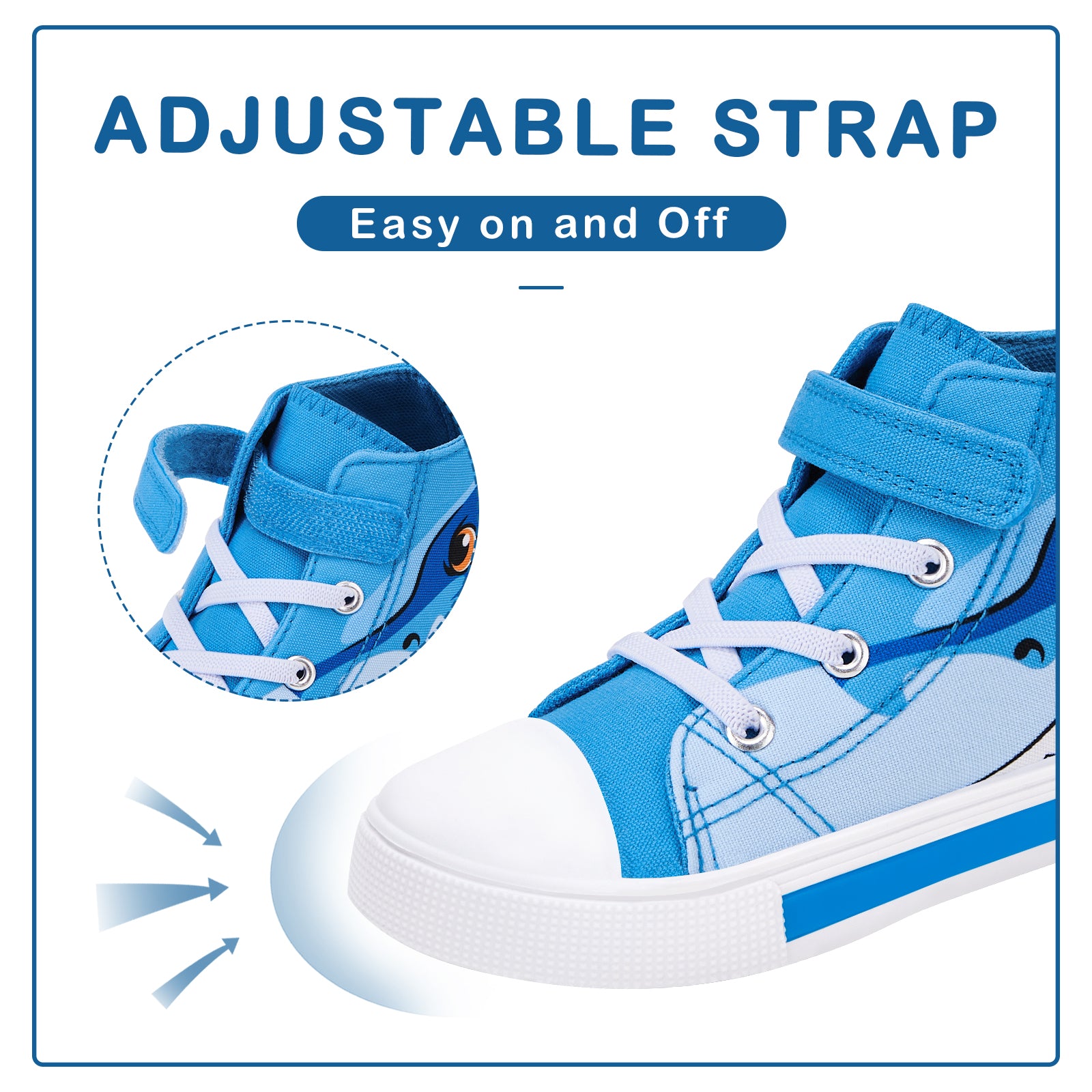 Boys Light Up High Top Canvas Sneakers - FUNCOO