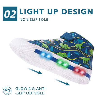 Light Up Kids High Top Fashion Sneakes - FUNCOO