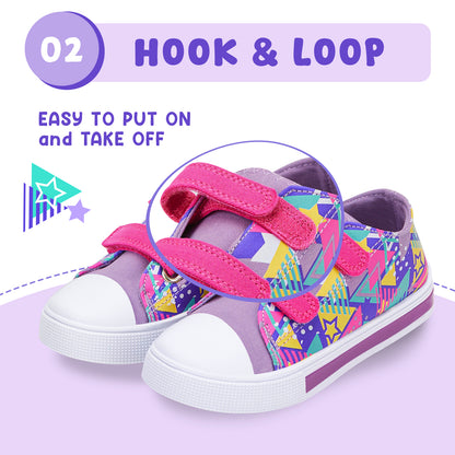 Light Up Dual Straps Canvas Shoes - FUNCOO