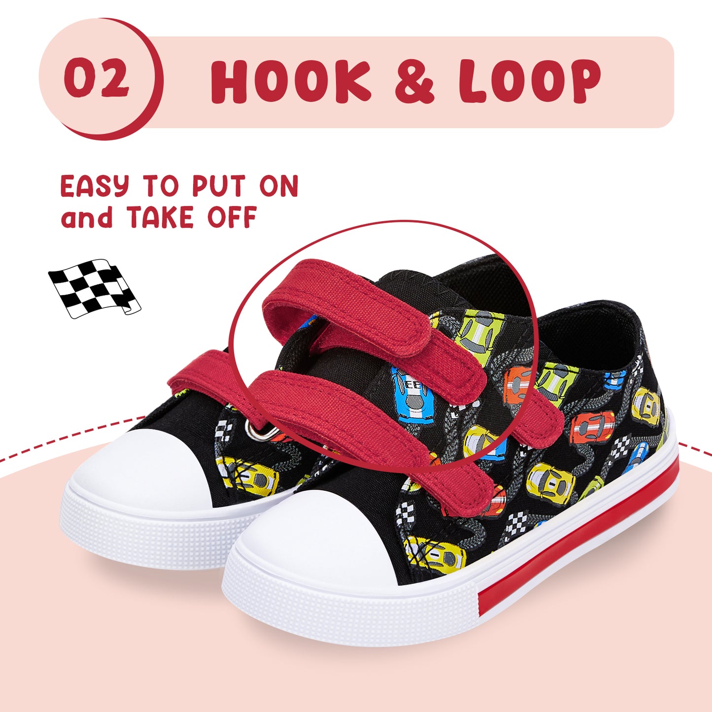 light up dual straps canvas shoes - funcoo