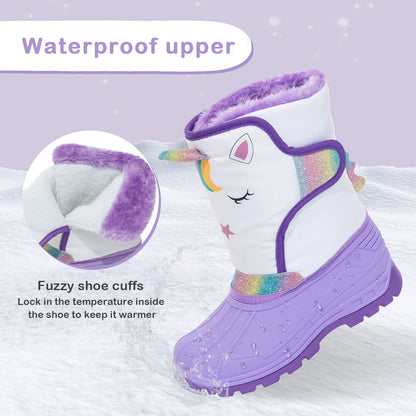 Toddler Girls Winter Snow Boots - FUNCOO
