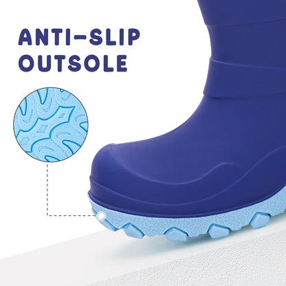 Toddler Kids Navy Winter Rain Boots