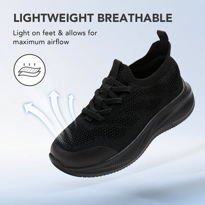 Boys Girls Shoes Unisex Kids Slip on School Sneakers black