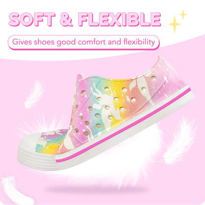 Kids Rainbow Pegasus Unicorn Summer Sandals - Magical Beach Shoes - FUNCOO