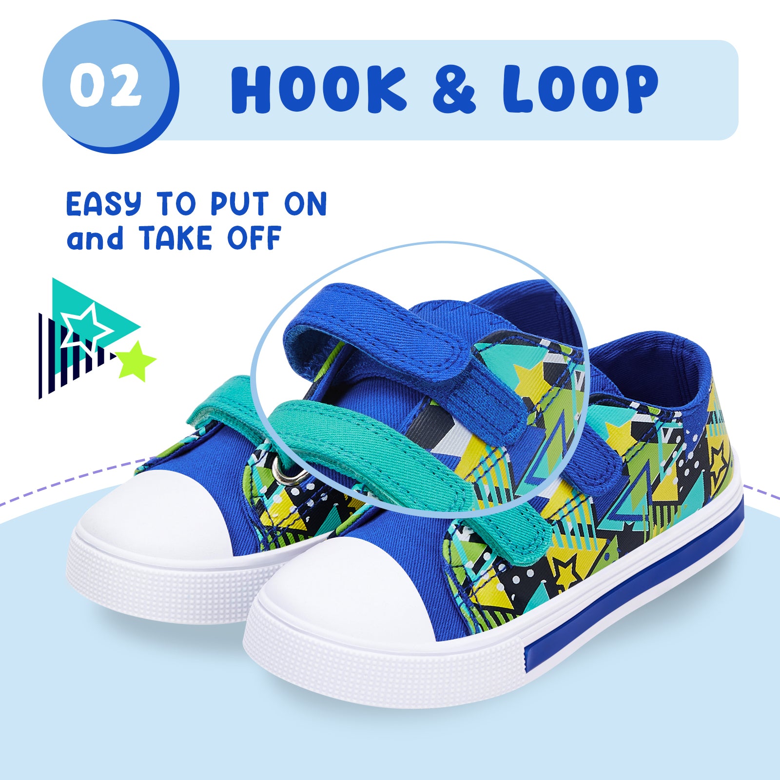 Light Up Dual Straps Canvas Shoes - FUNCOO