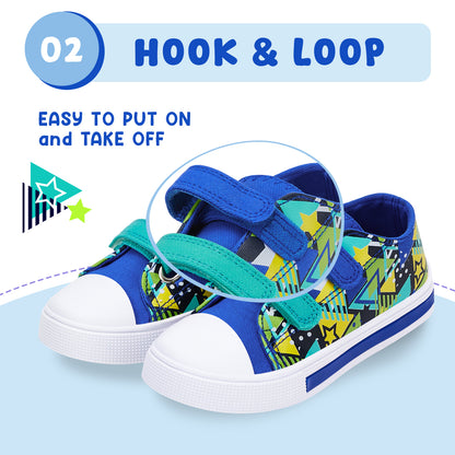 Light Up Dual Straps Canvas Shoes - FUNCOO